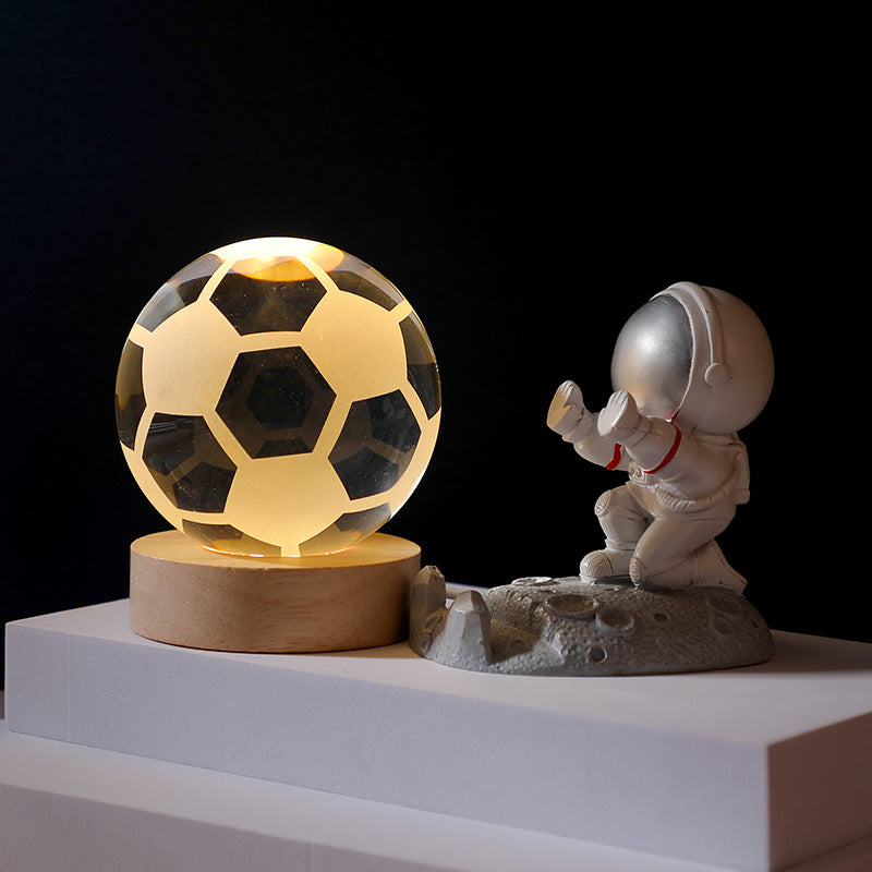 Cosmos Series Lysende Krystalkugle Natlampe Desktop Ornament