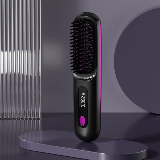 LCD USB Charging Electric Portable Straight Comb