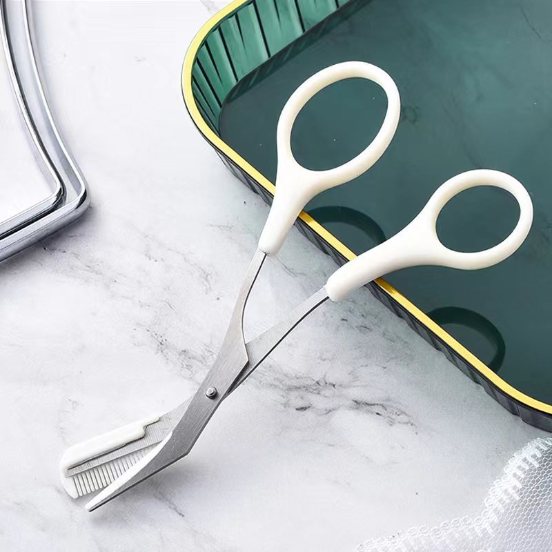 Øjenbryn Trimning Kniv Med Kam Buet Måne Små skønhedsartikler Gadgets