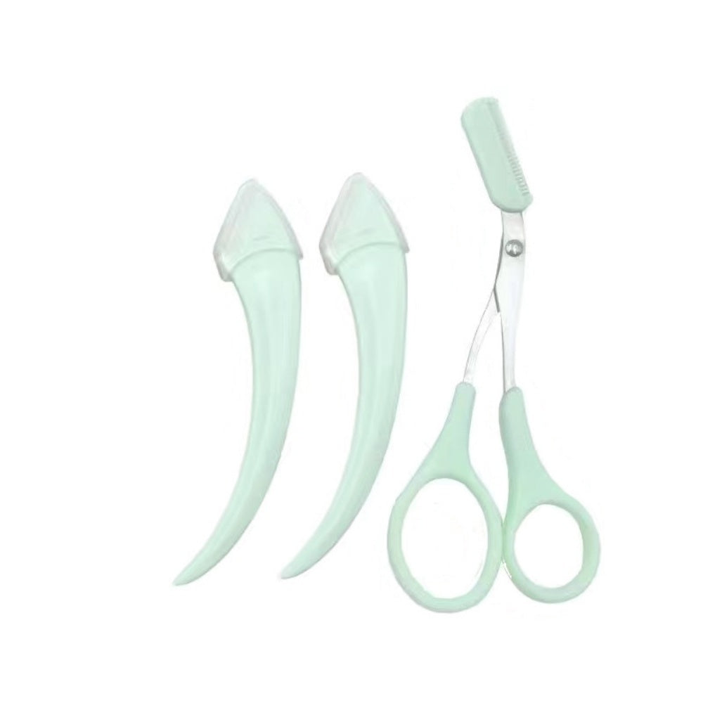 Øjenbryn Trimning Kniv Med Kam Buet Måne Små skønhedsartikler Gadgets