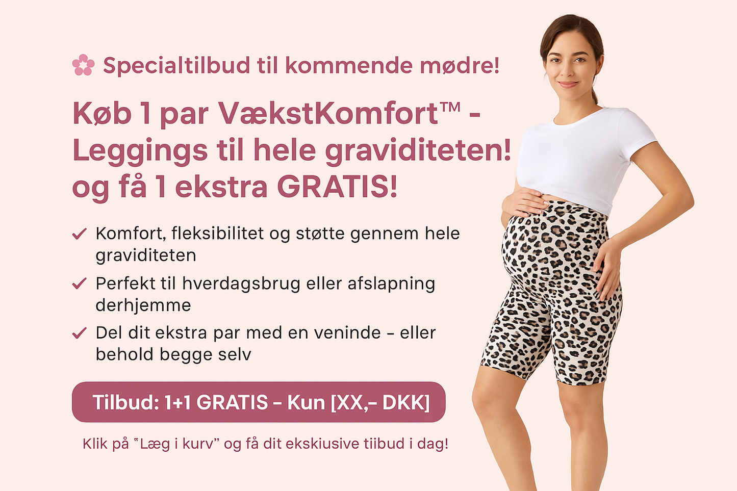 VækstKomfort™ - Leggings til hele graviditeten!