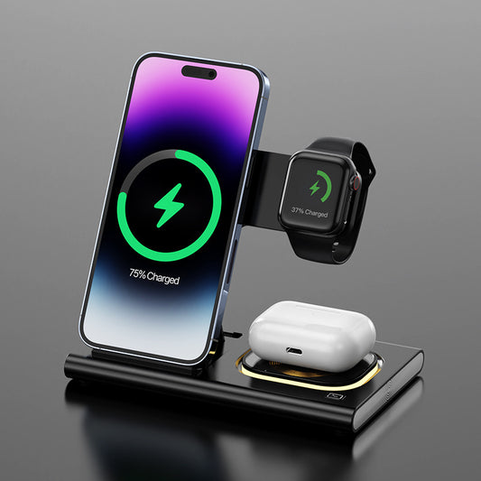Magnetic Wireless Charger with Night Light &  iWatch Stand